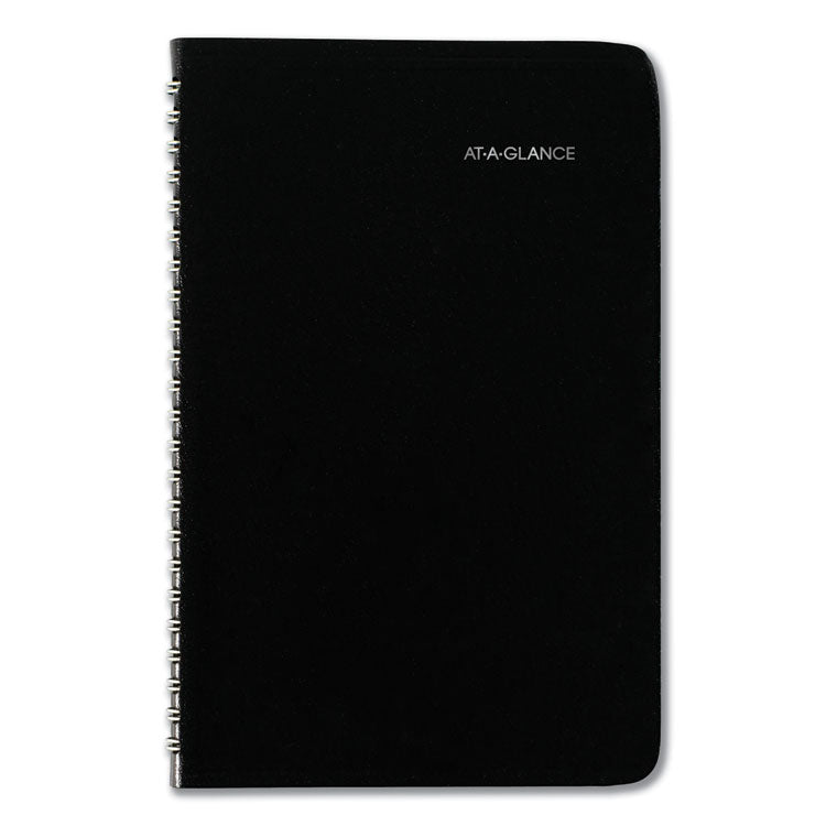 DayMinder Block Format Weekly Appointment Book, Tabbed Telephone/Add Section, 8.5 x 5.5, Black, 12-Month (Jan to Dec): 2025