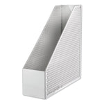 Urban Collection Punched Metal Magazine File, 3.5 x 10 x 11.5, White