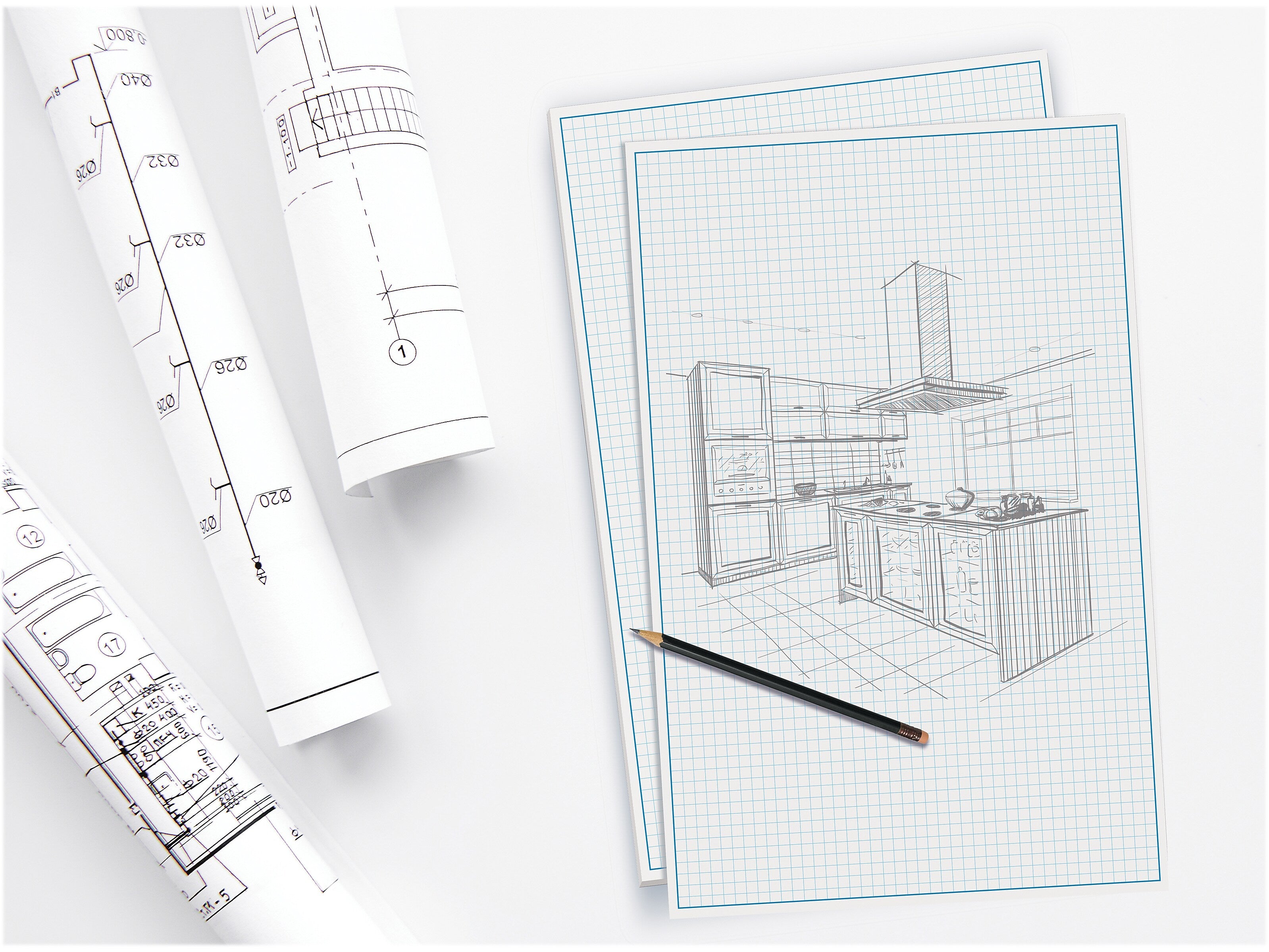 Better Office Graph Pad, 11" x 17", Quad-Ruled, White, 25 Sheets/Pad (25600)