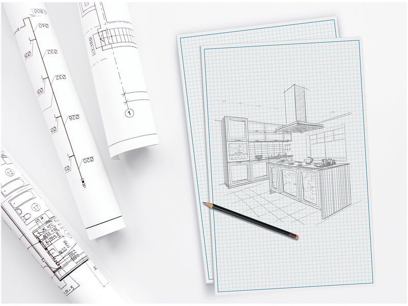 Better Office Graph Pad, 11" x 17", Quad-Ruled, White, 25 Sheets/Pad (25600)