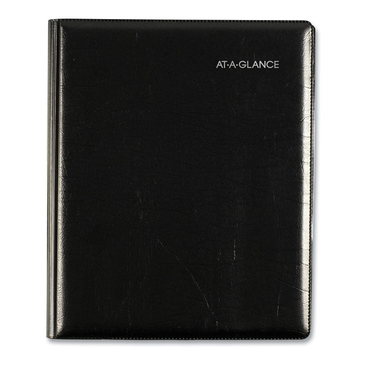 DayMinder Executive Weekly/Monthly Refillable Planner, 8.75 x 7, Black Cover, 12-Month (Jan to Dec): 2025