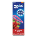 Double Zipper Storage Bags, Triple System Seal, Gallon, 10.56" x 10.75", Clear, 38 Bags/Box, 9 Boxes/Carton