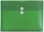 JAM Paper Premium Plastic Document File, Letter, Green, 3/Pack (218B1GRX3)