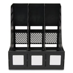 Literature File, Three Slots, 10 x 10 x 10.25, Black