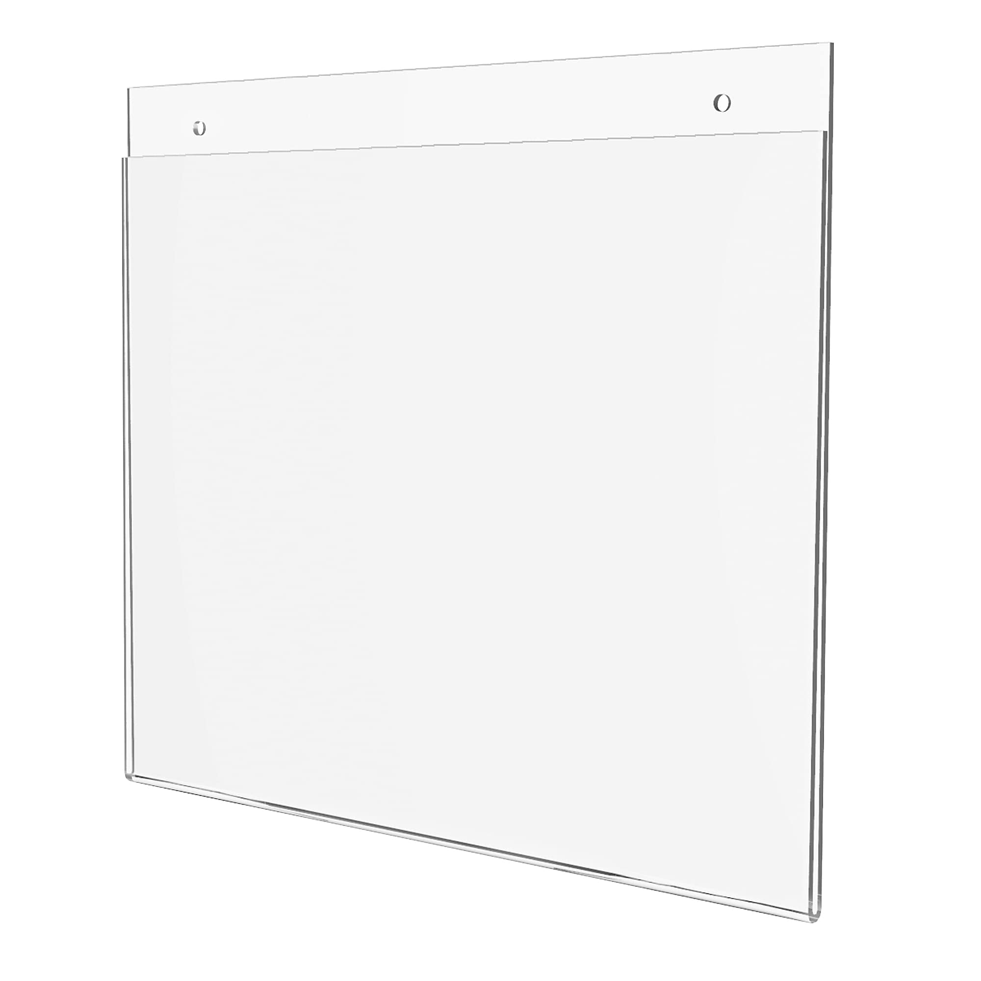Deflecto Classic Image Document Holder, 8.5" x 11", Horizontal, Wall Mounted, Clear Plastic (68301)