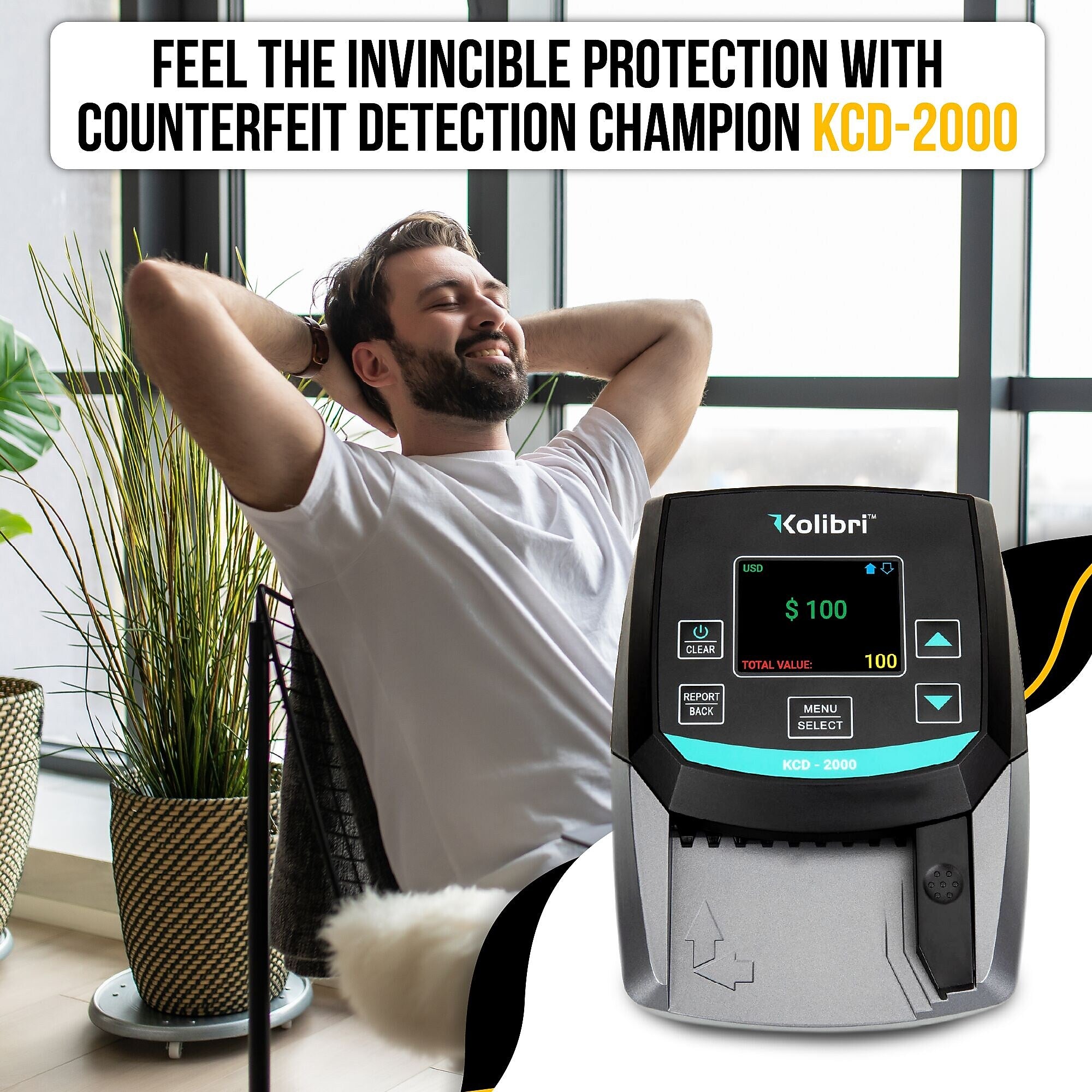 Kolibri KCD-2000 Counterfeit Detection Machine, Multicolored (KCD-2000)