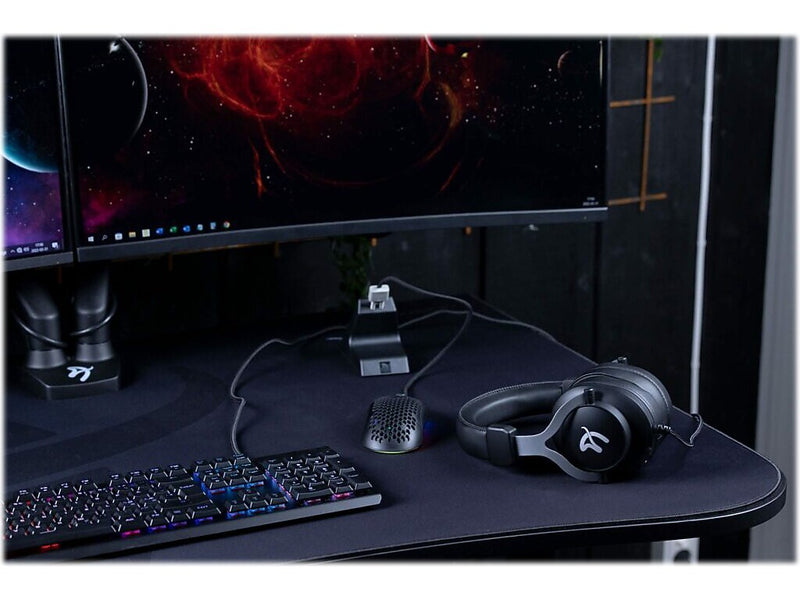 Arozzi Arena 63"W Gaming Desk, Dark Gray (ARENA-NA-DARK-GREY)