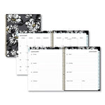 Baccara Dark Create-Your-Own Cover Weekly/Monthly Planner, Floral, 11 x 8.5, Gray/Black/Gold Cover, 12-Month (Jan-Dec): 2023