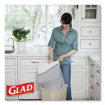 Tall Kitchen Drawstring Trash Bags with LeakGuard, 13 gal, Unscented, 23.47" x 25.38", White, 120/Box