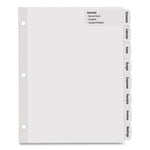 Big Tab Printable Large White Label Tab Dividers, 8-Tab, 11 x 8.5, White, 4 Sets