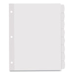 Big Tab Printable White Label Tab Dividers, 8-Tab, 11 x 8.5, White, 4 Sets