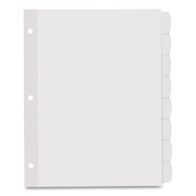 Big Tab Printable White Label Tab Dividers, 8-Tab, 11 x 8.5, White, 4 Sets