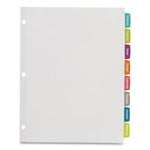 Big Tab Printable White Label Tab Dividers, 8-Tab, 11 x 8.5, White, 4 Sets