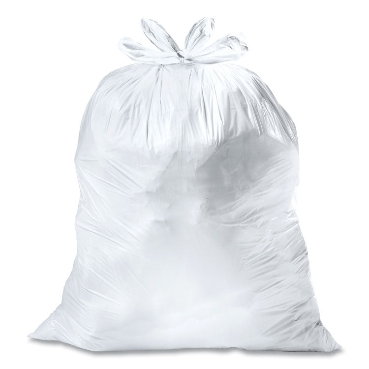 Tall Kitchen Quick-Tie Bags, Tie-Flap, 13 gal, 23.75" x 28", White, 200/Box