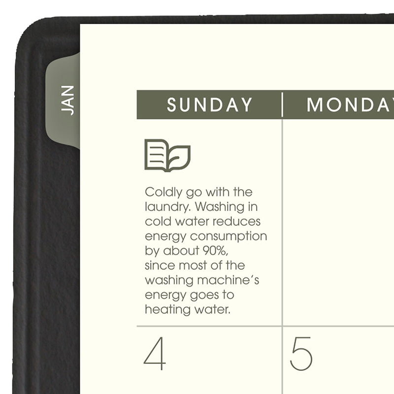 2026 AT-A-GLANCE Recycled 5" x 8" Weekly & Monthly Appointment Book Planner, Faux Leather Cover, Black (70-100G-05-26)