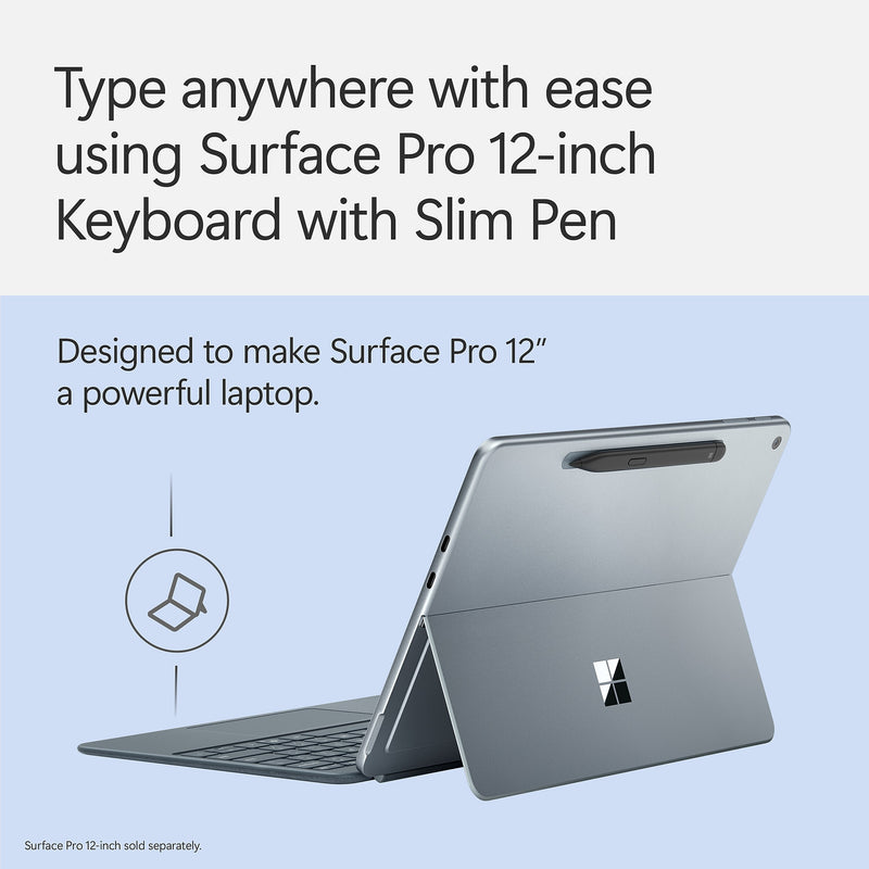 Microsoft Surface Pro 12" Keyboard Cover with Slim Pen 2, Ocean (EP2-33077)