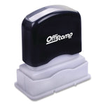 Pre-Inked Message Stamp With Blank Date Box, Posted, 1.63" X 0.38", Red Ink