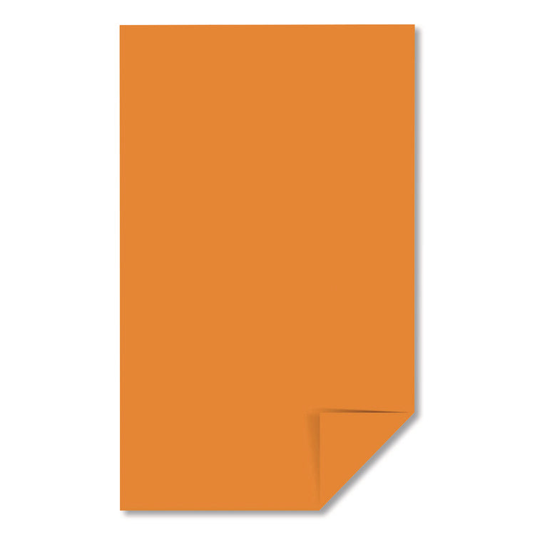 Color Paper, 24 lb Bond Weight, 8.5 x 14, Cosmic Orange, 500/Ream