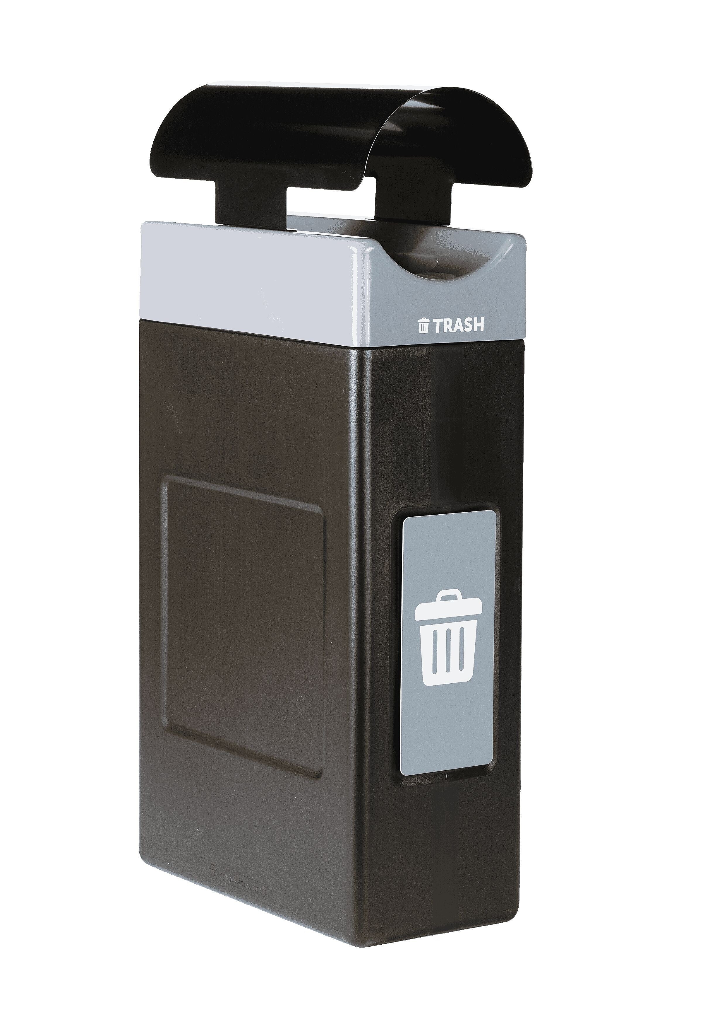 Commercial Zone Avante Polyethylene Trash Can with Cover Lid, 30-Gallon, Black (7873N303A)