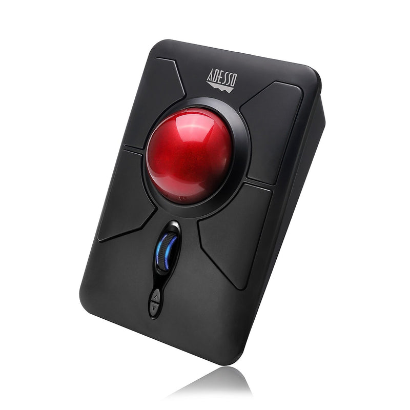 Adesso iMouse T50 Wireless Ergonomic Ambidextrous Optical Mouse, Red/Black