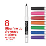 Staples Remarx Dry Erase Marker, Ultra Fine Tip, Assorted, 8/Pack (ST62958)