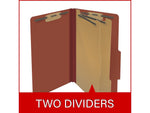 Medical Arts Press Pressboard Classification Folder, 2 Dividers, 2" Expansion, Legal Size, Red, 10/Box (DV-T52-26-3RED)