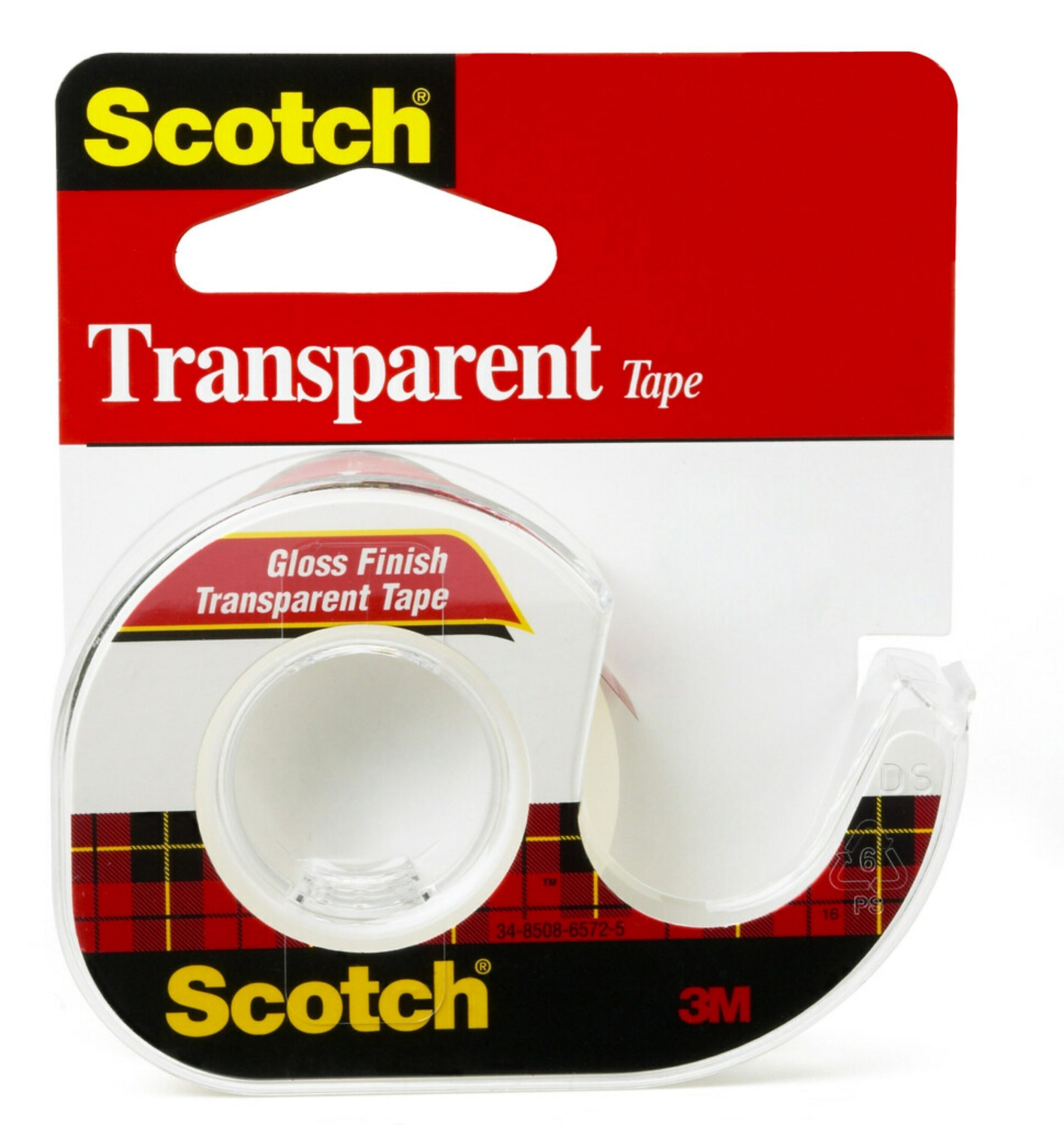 Scotch Transparent Clear Tape Refill, 0.5" x 12.5 yds., 1" Core, Clear (144)