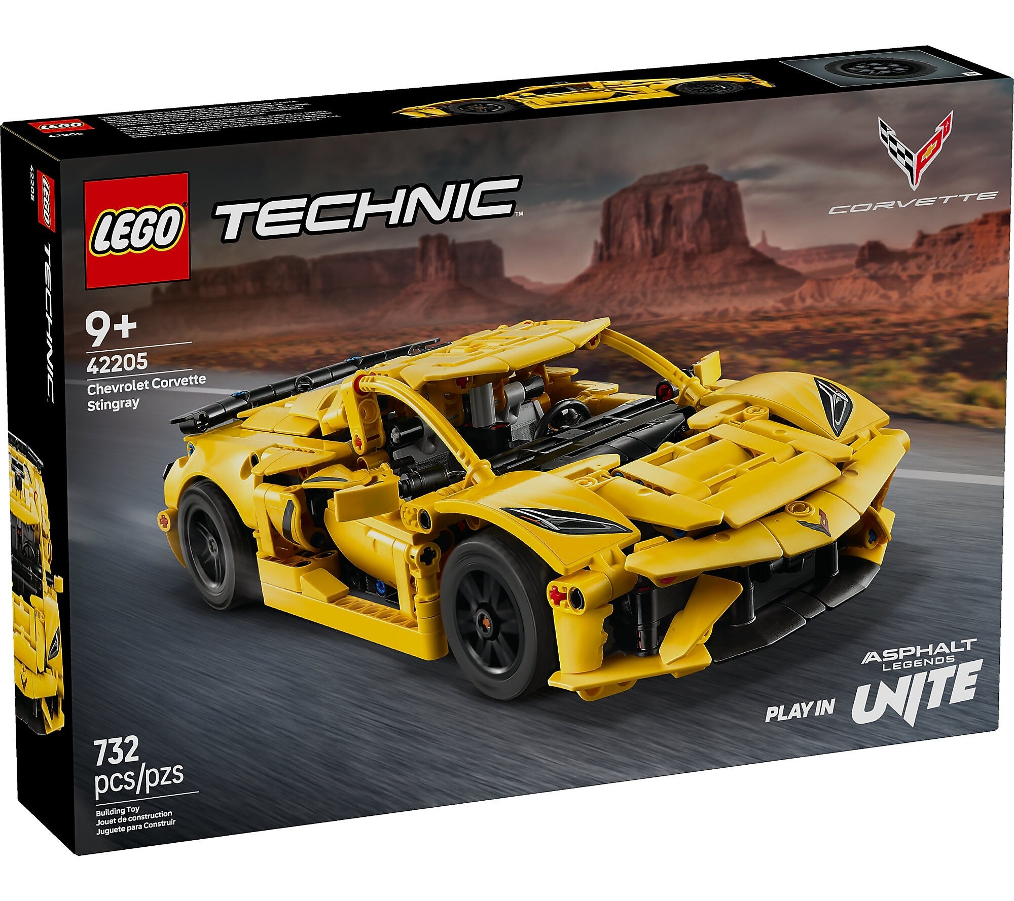 LEGO Technic Chevrolet Corvette Stingray, 732 Pieces (42205)