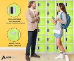 AdirOffice 72"H 6-Tier Green Storage Locker (ADI629-206-GRN-DL)