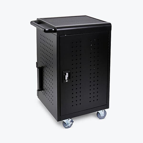 Luxor Lockable 30-Unit Laptop Storage Cabinet, Black Steel (LLTM30-B)
