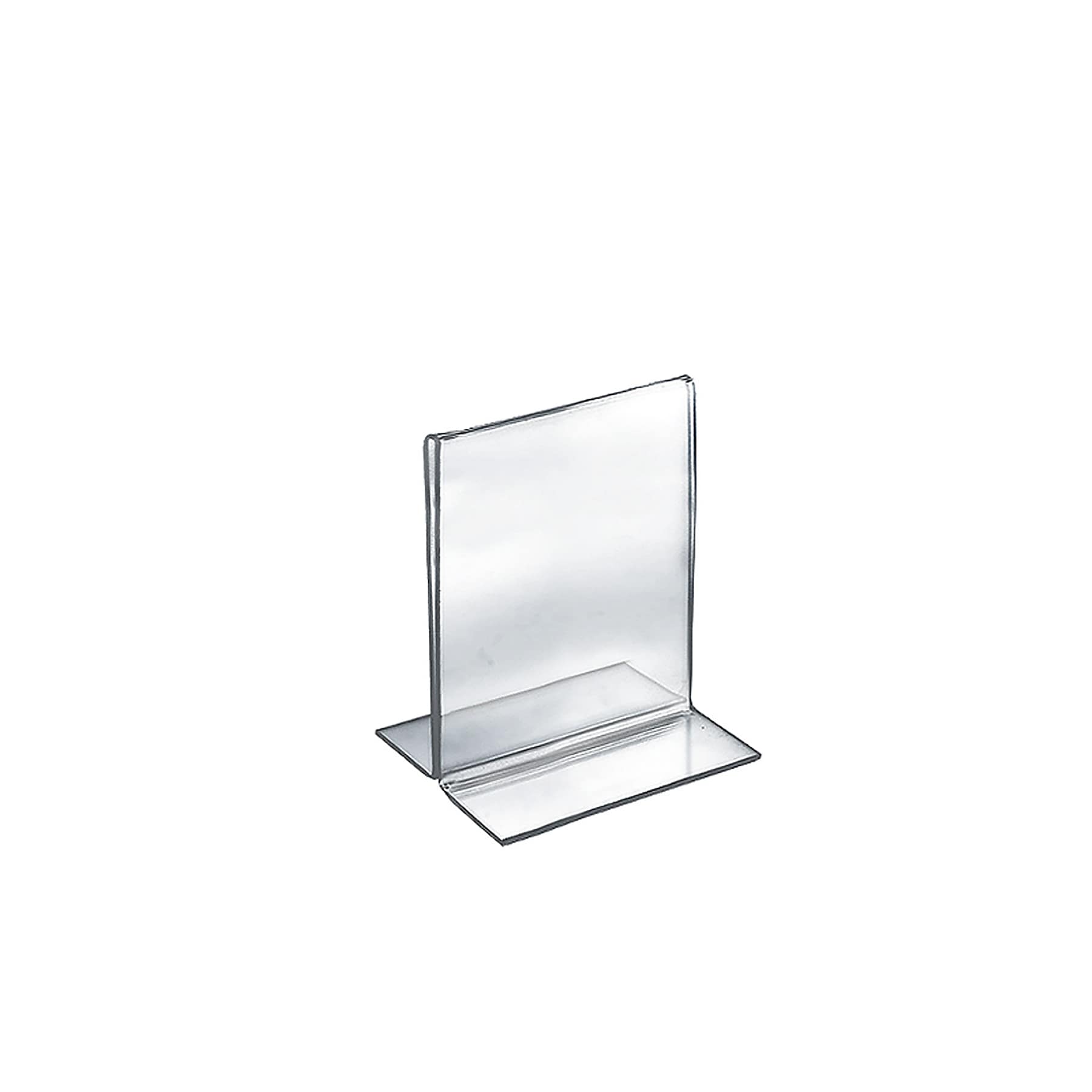 Azar Sign Holder, 5" x 7", Vertical, Table Top, Clear, Acrylic, 10/Pack (152722)