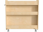 Flash Furniture Bright Beginnings Mobile 9-Section Storage Cart, 31.75"H x 33"W x 15.75"D, Natural Birch Plywood