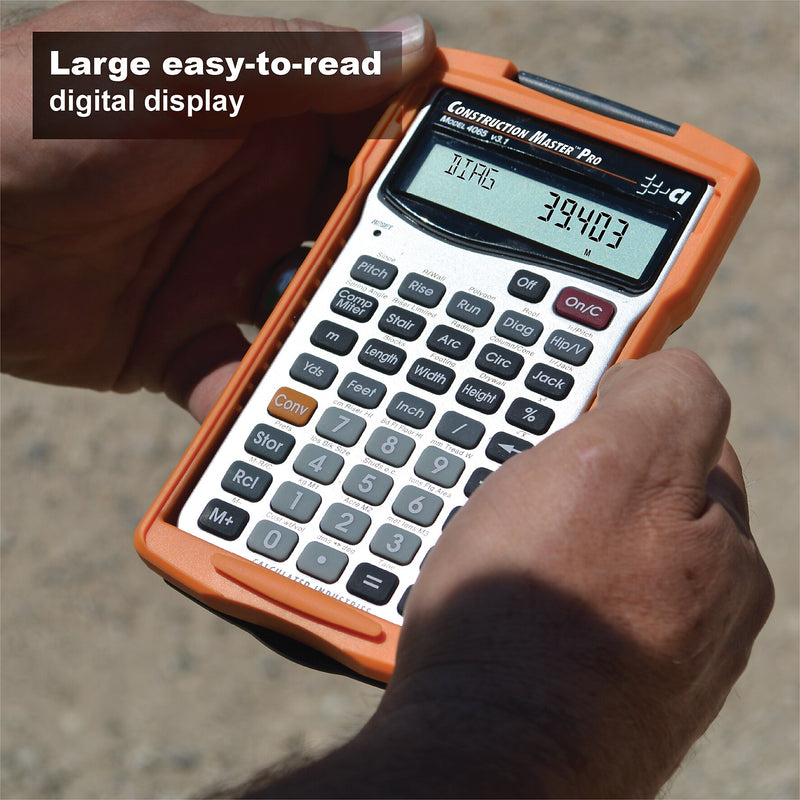 Calculated Industries Master Pro III Series (4065) Construction Calculator, Silver