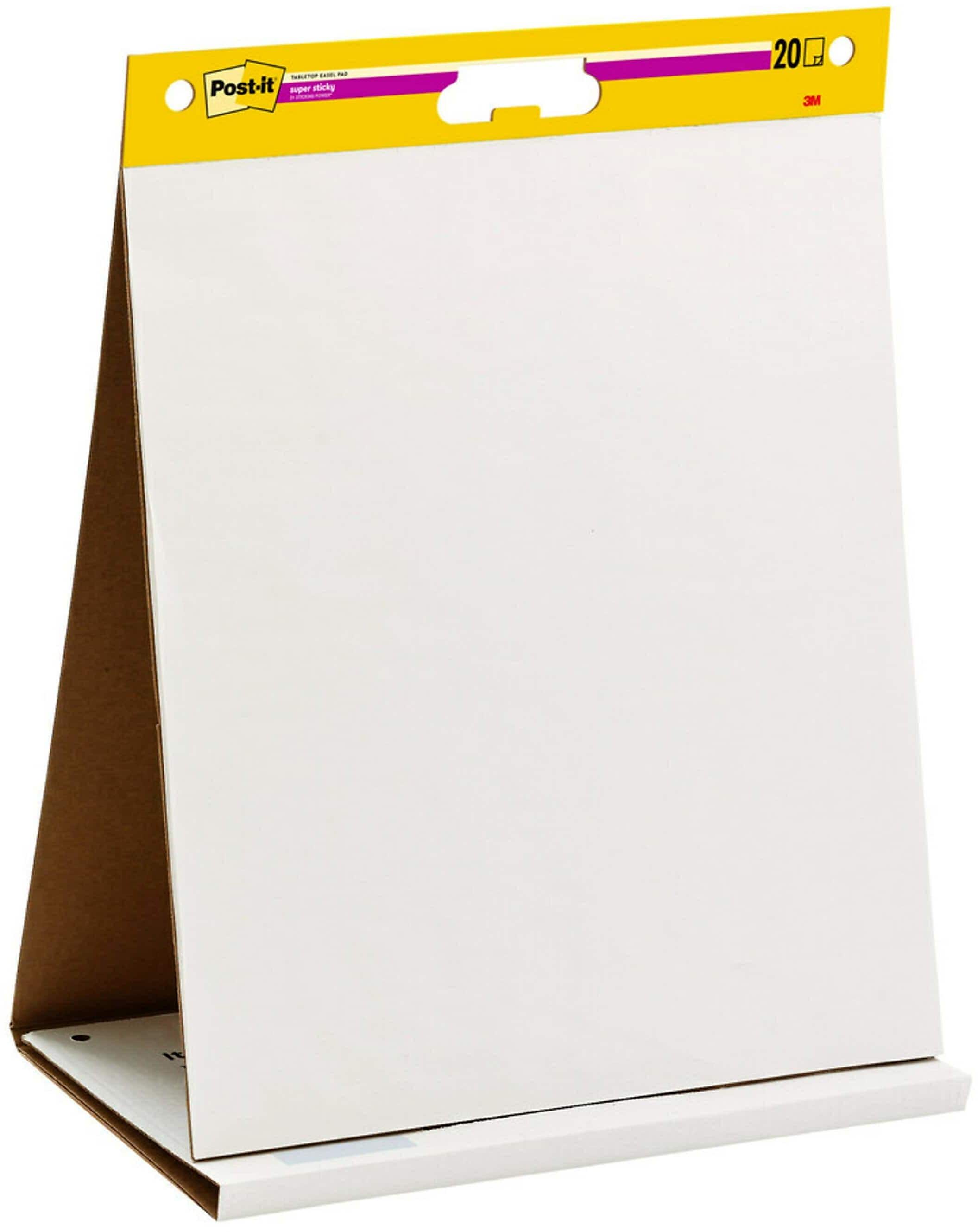 Post-it Super Sticky Tabletop Easel Pad, 20" x 23", 20 Sheets/Pad (563DE)