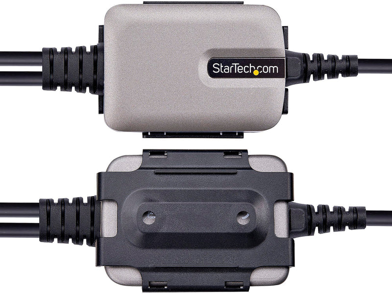 StarTech 2' USB-A to 2-Port RS-232 Serial Adapter Cable, Male-to-Male, Black, 'DI Chip, COM Retention (2P1FFC-USB-SERIAL)