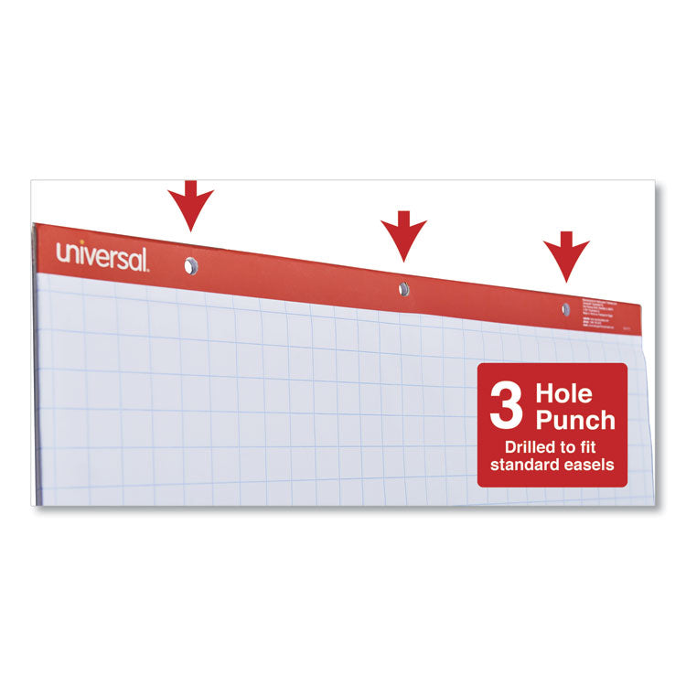 Easel Pads/Flip Charts, Quadrille Rule (1 sq/in), 27 x 34, White, 50 Sheets, 2/Carton