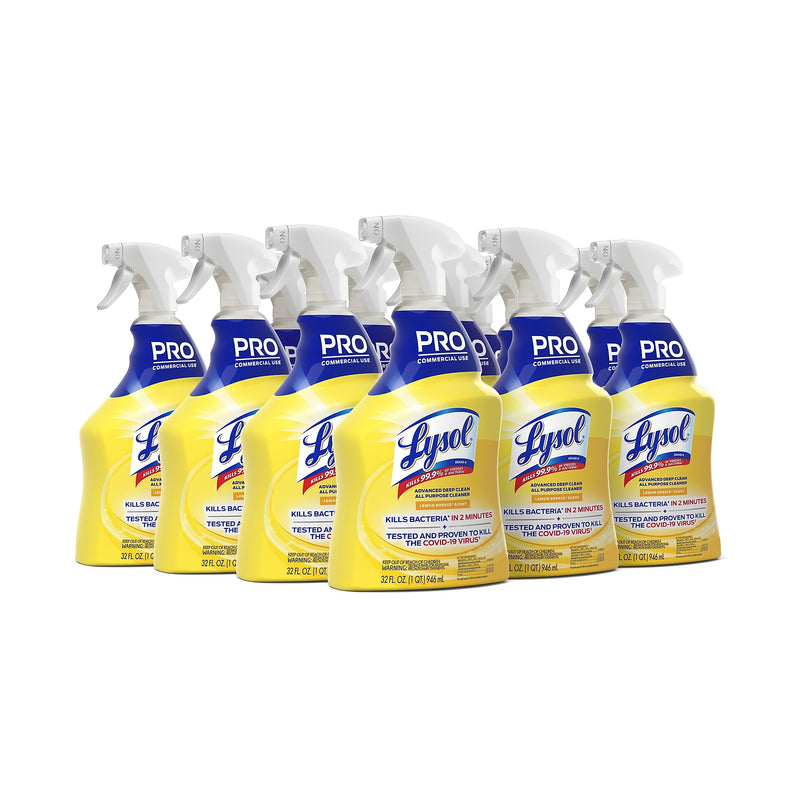 Lysol Professional Advanced Deep Clean Disinfecting All Purpose Cleaner Degreaser, Lemon Breeze Scent, 32 oz. (1920000351)