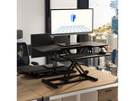 FlexiSpot M7 Series 42"W Manual Rectangular Adjustable Standing Desk Converter, Black (M7-E-42B)