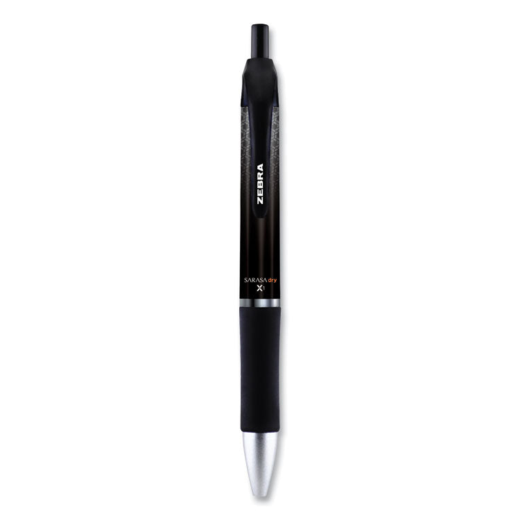 Sarasa Dry Gel X1 Gel Pen, Retractable, Medium 0.7 mm, Blue Ink, Blue Barrel, 12/Pack