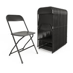 Flash Furniture HERCULES™ Plastic Armless Folding Chair, Black, 20/Pack