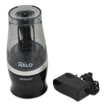 Halo Colored Pencil Non-Stick Electric Sharpener, Ac-Powered, 3.5 X 6.75, Black/silver