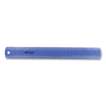 12" Jewel Colored Ruler, Standard/metric, Plastic