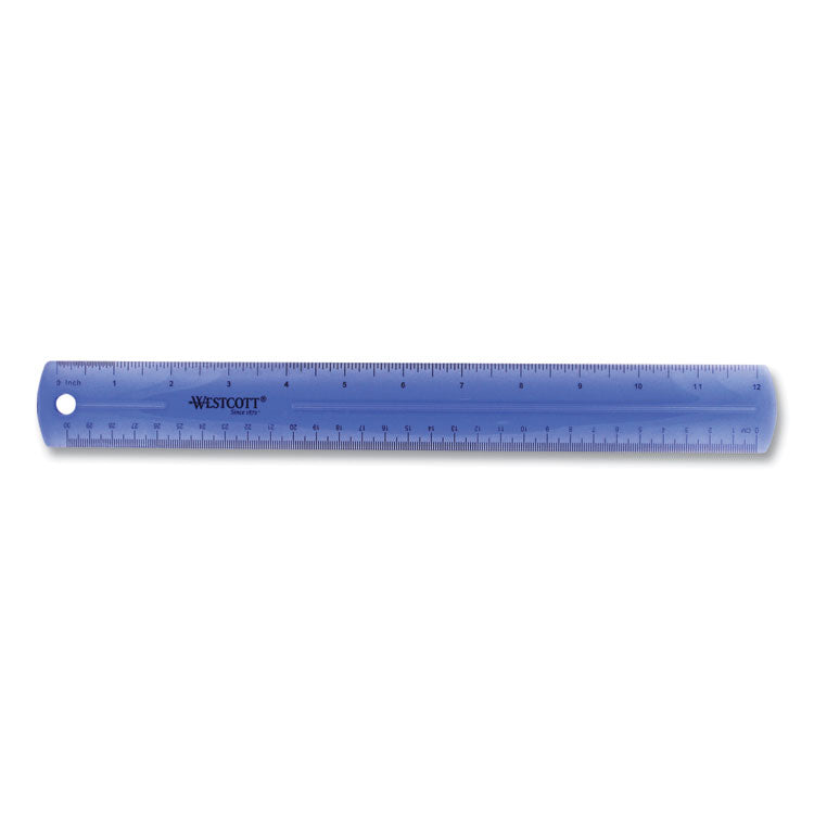 12" Jewel Colored Ruler, Standard/metric, Plastic
