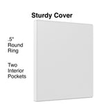 Staples 1/2" 3-Ring View Binder, White (ST23740-CC)