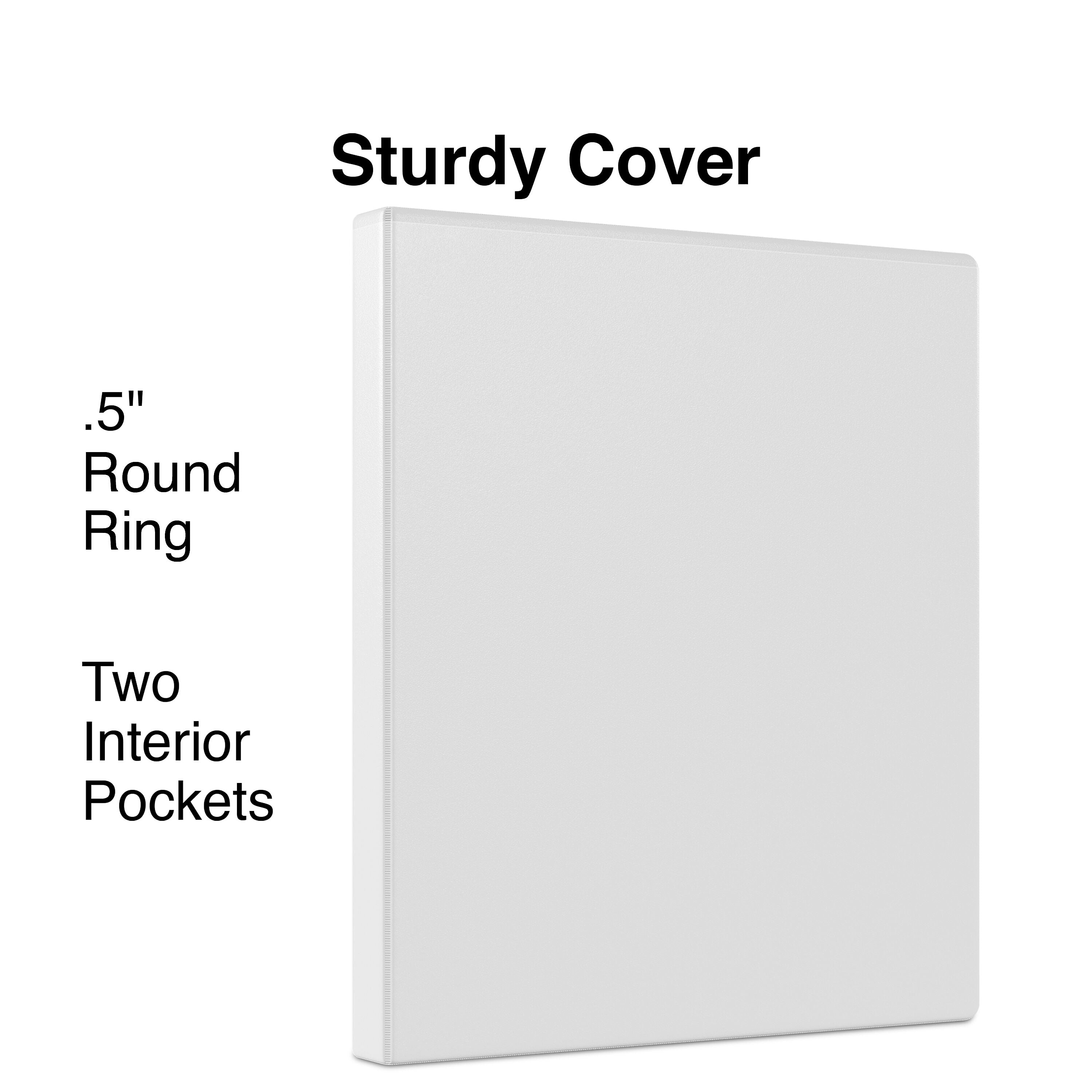 Staples 1/2" 3-Ring View Binder, White (ST23740-CC)