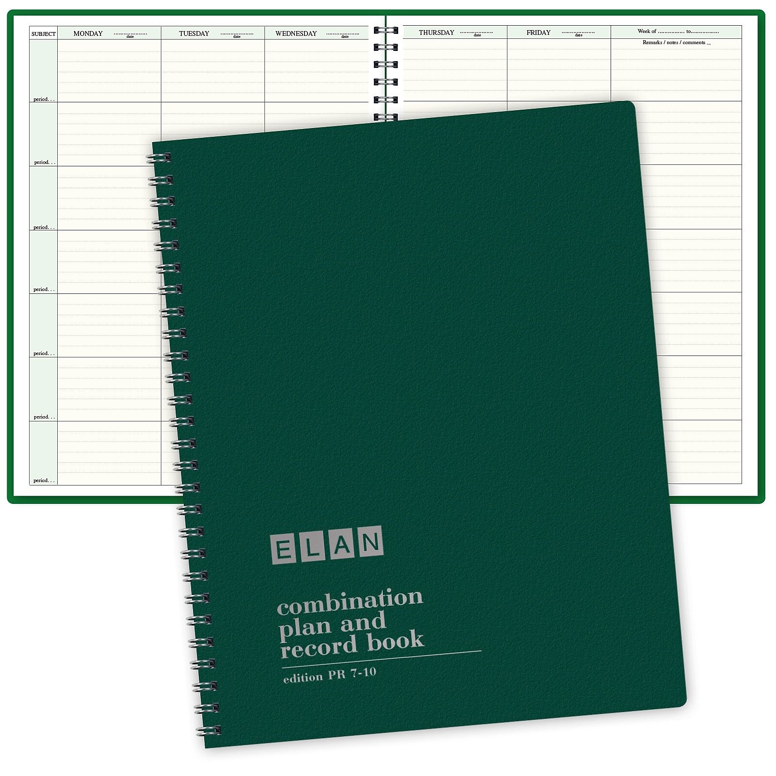 ELAN Undated Combination Plan and Record Book, 8.5" x 11", 30/Pack (PR7-10-CP)