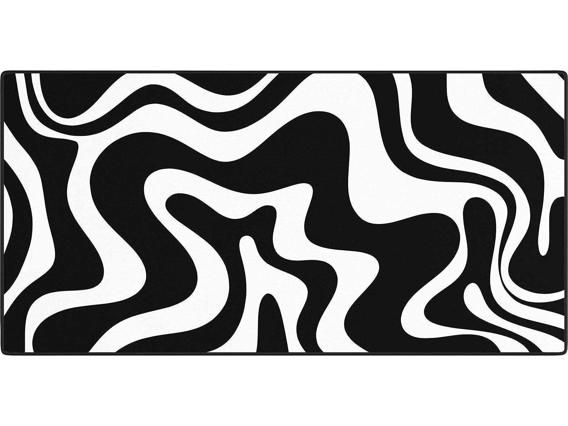 DENY Designs Liquid Swirl Abstract Pattern by Kierkegaard Design Studio Anti-Slip Polyester Desk Pad, 15.5" x 31.5"