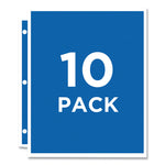 Photo Storage Pages For Four 4 X 6 Horizontal Photos, 3-Hole Punched, 10/pack