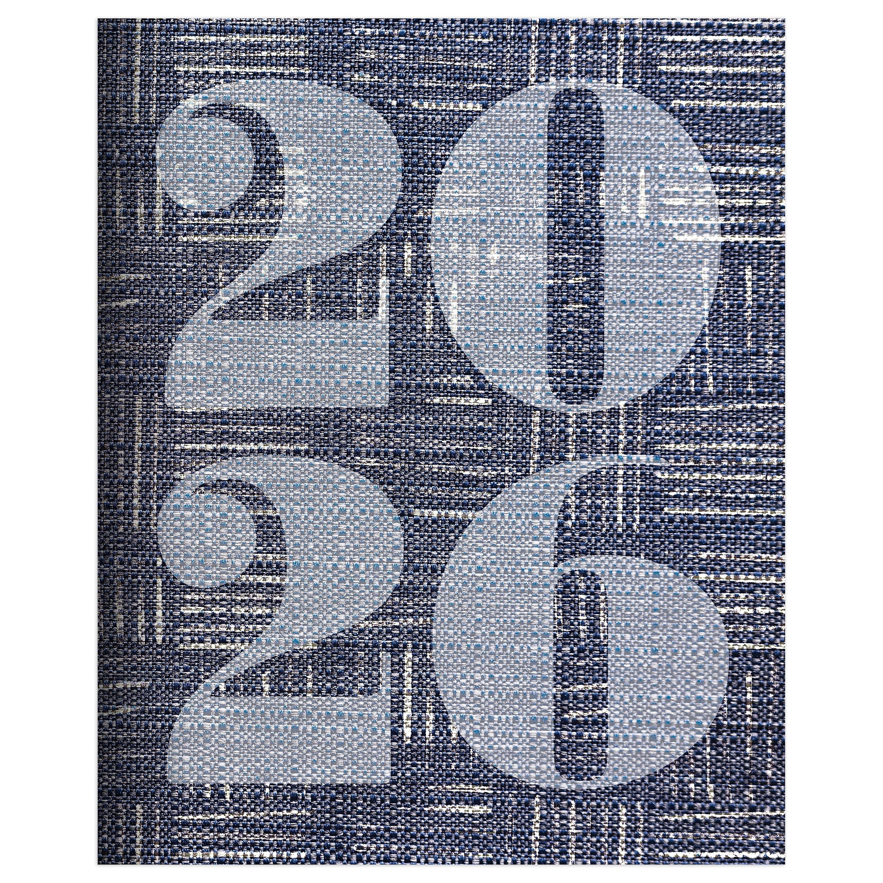 2026 TF Publishing Basket Weave 6.5" x 8" Monthly, Paperboard Cover, Blue (26-4200)