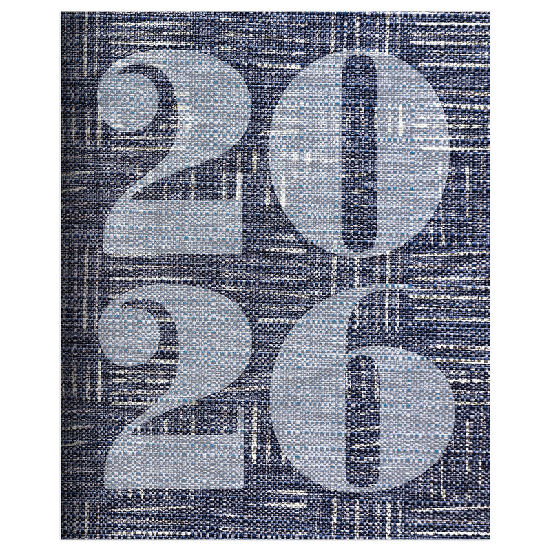 2026 TF Publishing Basket Weave 6.5" x 8" Monthly, Paperboard Cover, Blue (26-4200)